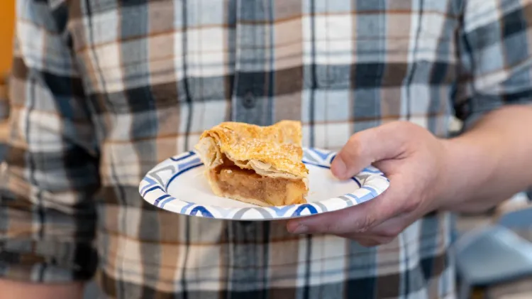 A slice of apple pie