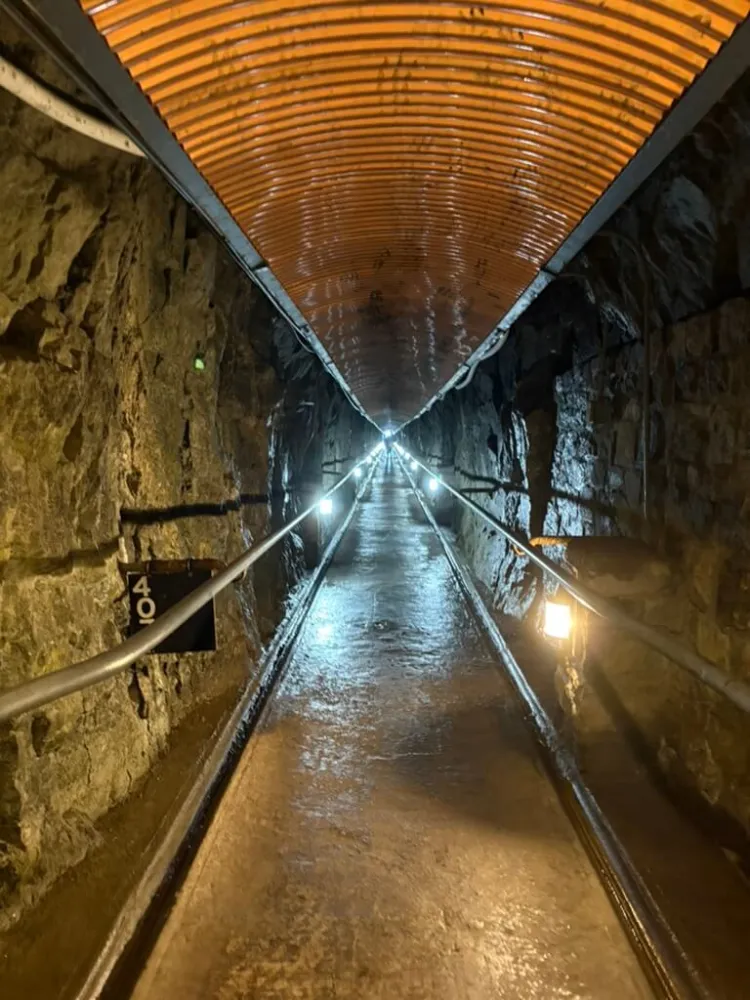 Inside the stone tunnel
