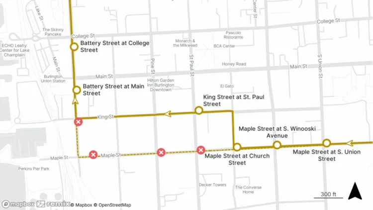 GMT City Loop Detour Diagram 10.23.25