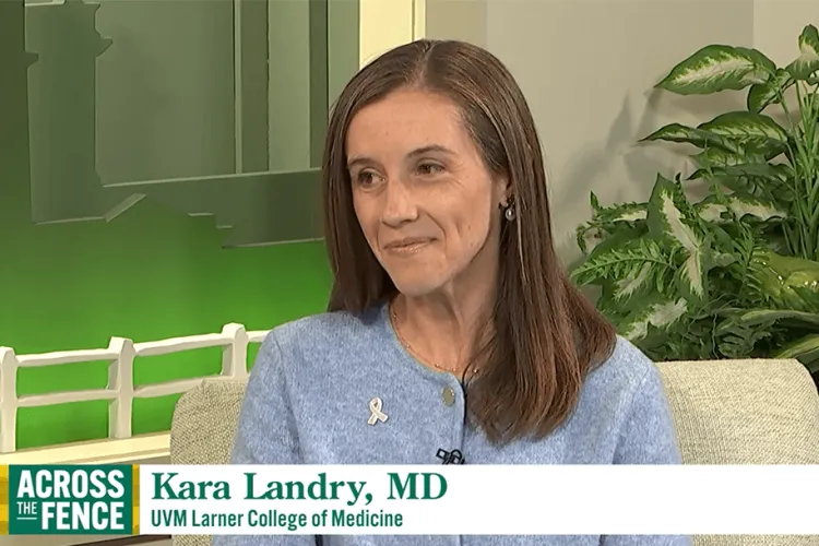 a person on a TV program set