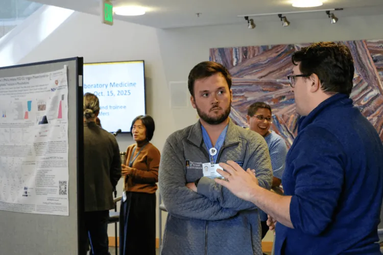 people at a poster session