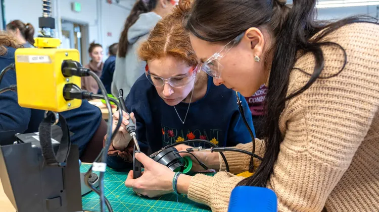 Students participate in a BME hackathon in the CBI