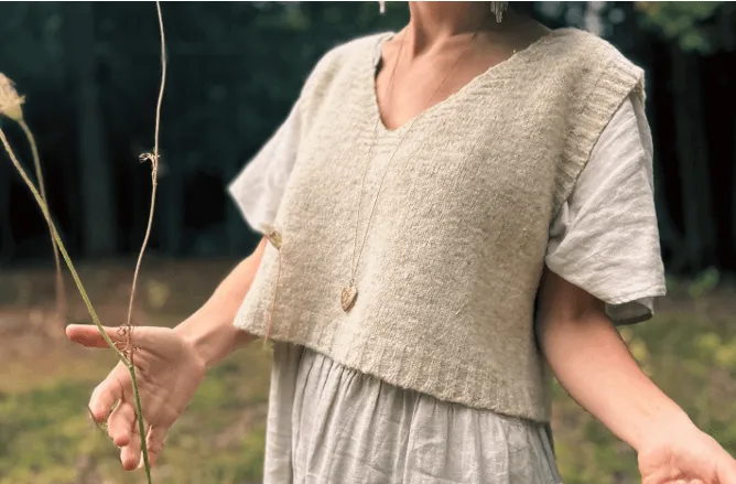 Hemp vest close view