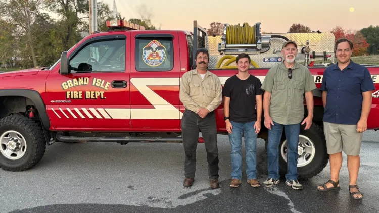 Owen St Aubin 25 with EMS crew