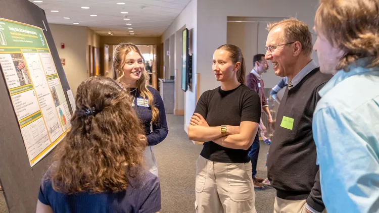 tudents share their senior capstone project poster presentations