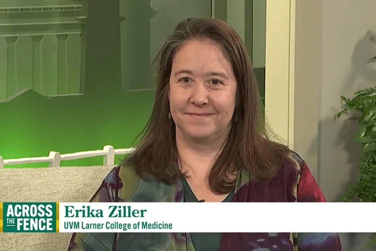 a person on a TV program set