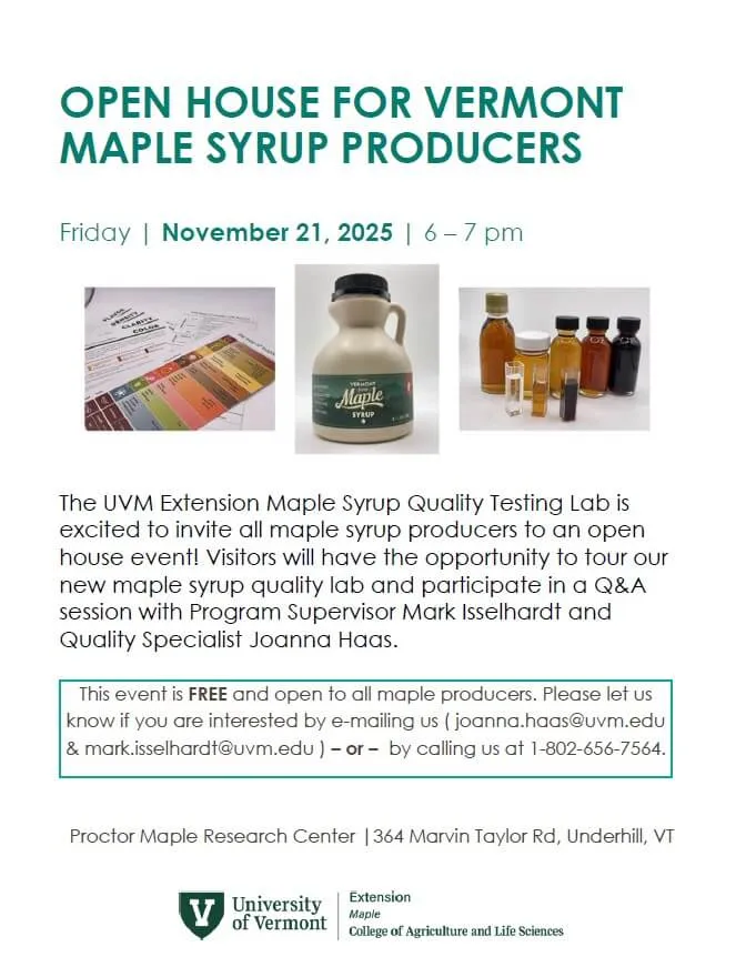 Maple Syrup Quality Testing Lab Open House