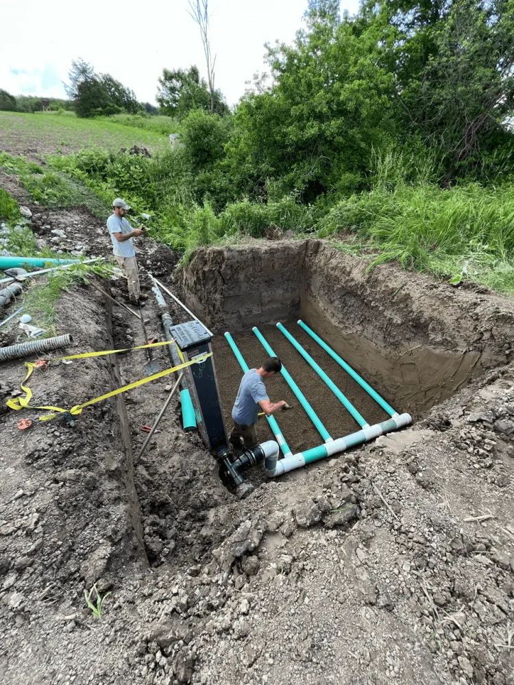 Phosphorus Tile Drain in a field