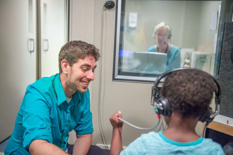 working with a child in the Luse Center