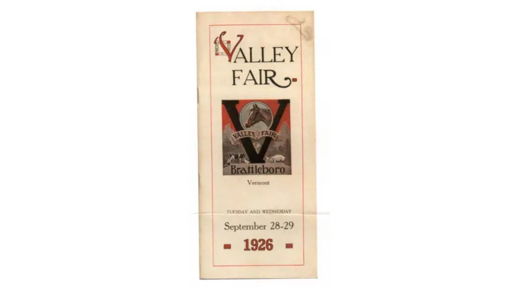 Valley Fair poster from Brattleboro, Vermont, advertising the fair held September 28–29, 1926.
