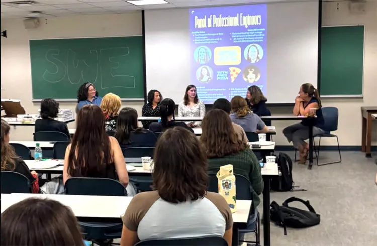 SWE hosted a Professional Engineers Panel with Engineers in the community: