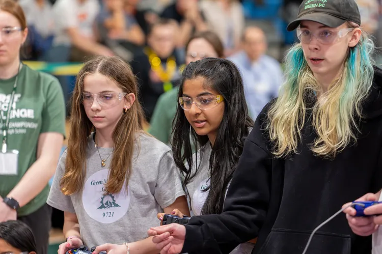 Students compete during the 2026 FIRST Tech Challenge