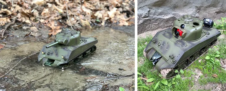 A modified RC Tank developed as a prototype culvert inspection vehicle