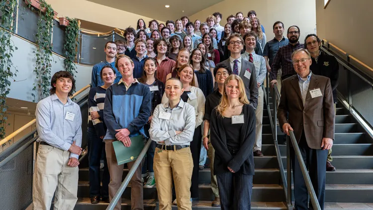 CEE senior group shot on stairs