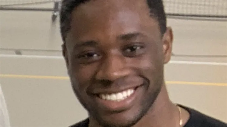 Close-up of a smiling person.