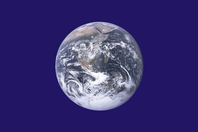 Earth Day flag showing photo of whole Earth from space