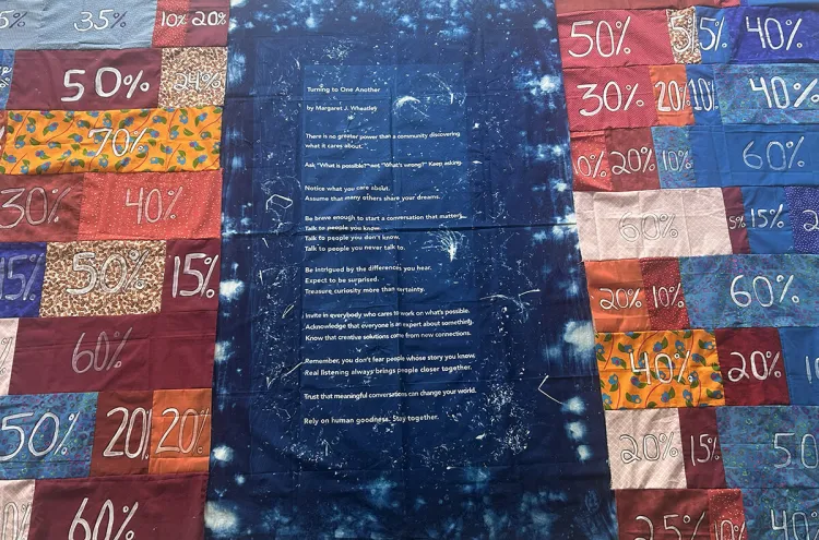 An image of a quilt crafted in The Prison Quilt Project
