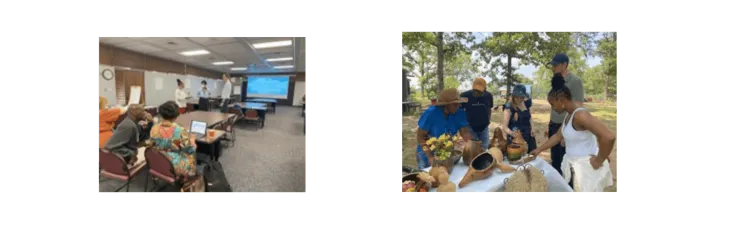 Two photos next to one another