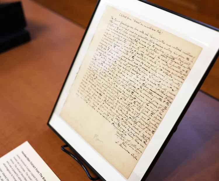 Hand transcribed text - written by James Fenimore Cooper