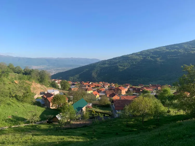 A Macedonian mountain village scene