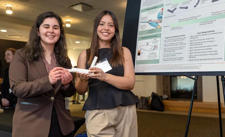 Jackie Berk and Alisson Fernandez Tuiro at the 2026 Engineering Design Night