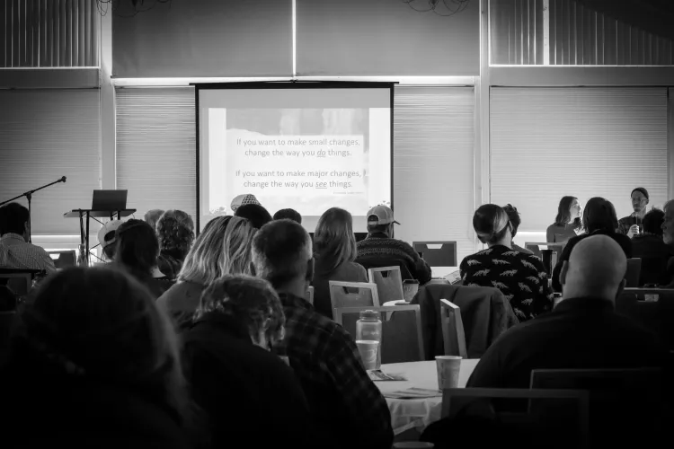 Crowd at a conference