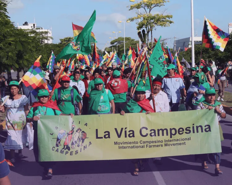 La Via Campesina marching group
