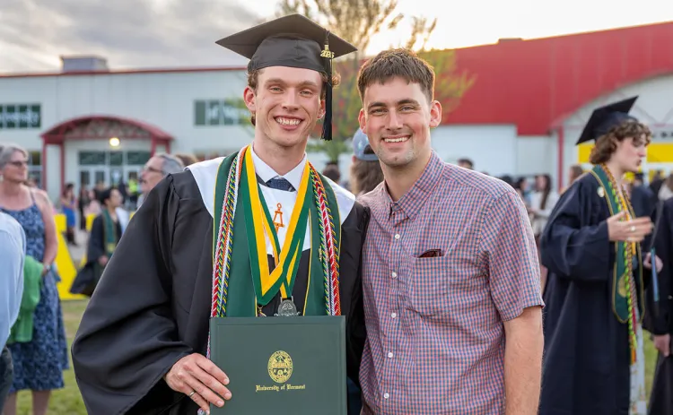 Garrett Webster and Cooper Petrie at the 2026 CEMS Commencement Ceremony