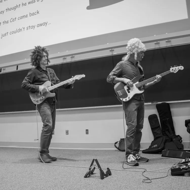 Chris and Walt play the guitar for NR1010 lecture.