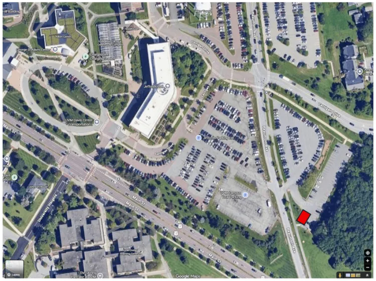 Location of 5 spaces in JELL lot for temporary Bookstore Parking