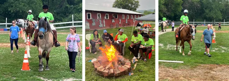 three photos of 4-h kids
