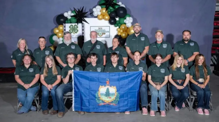 a group picture of the Vermont 4-H shooting sports team
