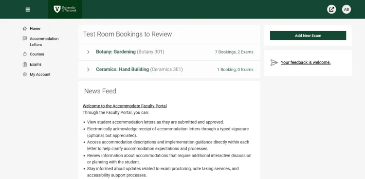 accommodate website, Test room bookings to review webpage