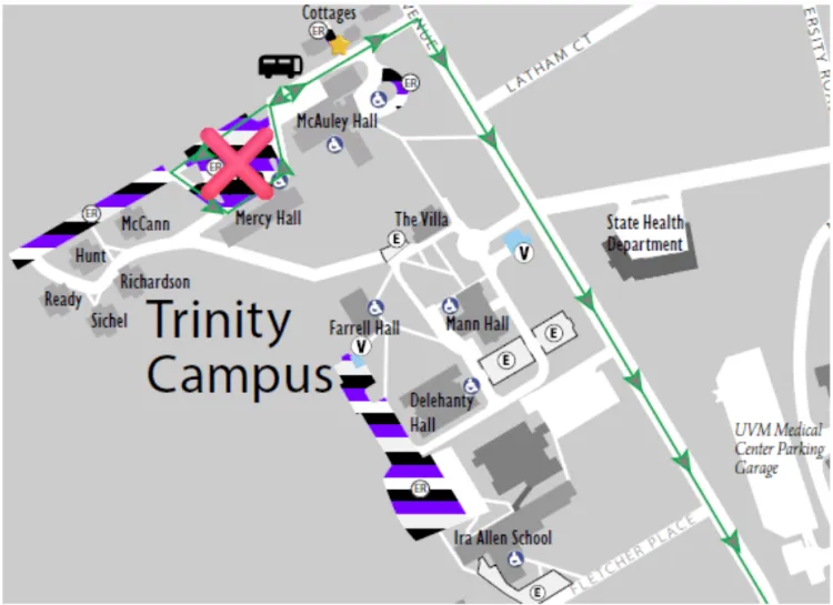 diagram showing Mercy Lot unavailable until August 11