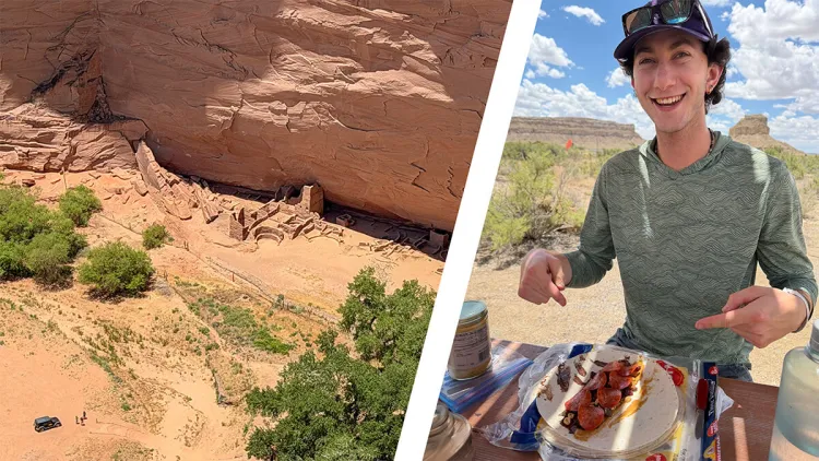 2026 Barrett Scholar Eli Baer at Canyon del Muerto, Arizona