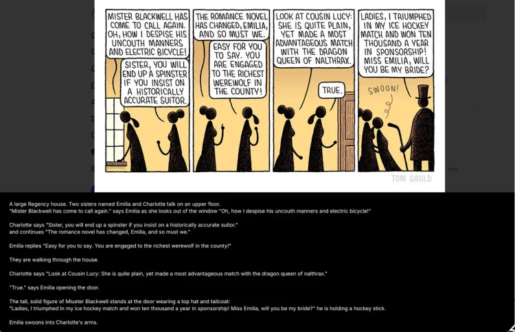 Same comic as shown above, but with the alt-text displayed, as it is a Bluesky post.
