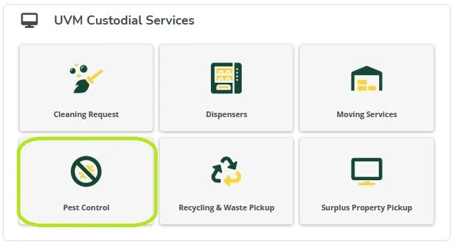 icon on computer screen labelled "pest control"