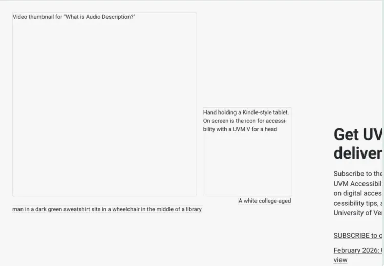 Partial screenshot of the OAS homepage, images off, displaying the alt-text for a trio of images.