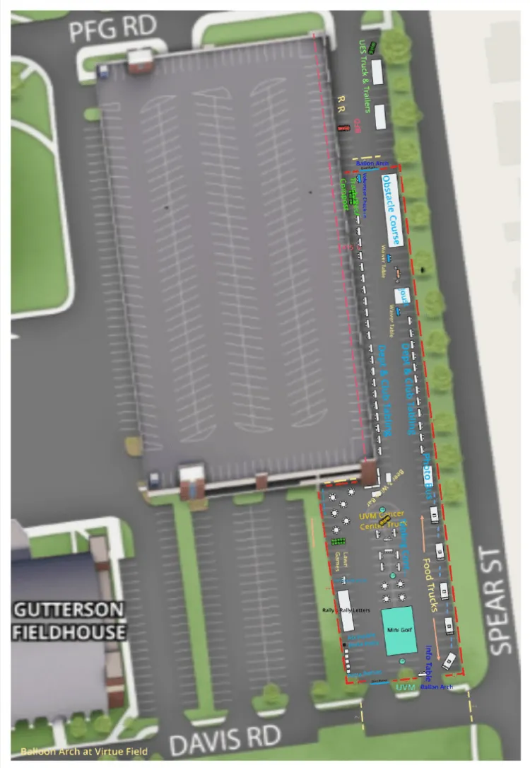 A Diagram of Rally's Rally at Gutterson Garage