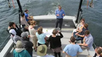 People standing on a boat