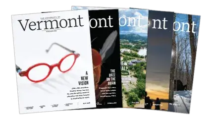 a stack of the past 5 magazine covers