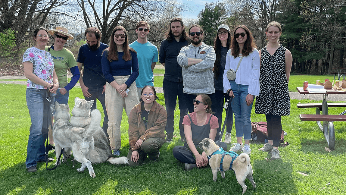 BilDS faculty and trainees having a picnic in the park. 