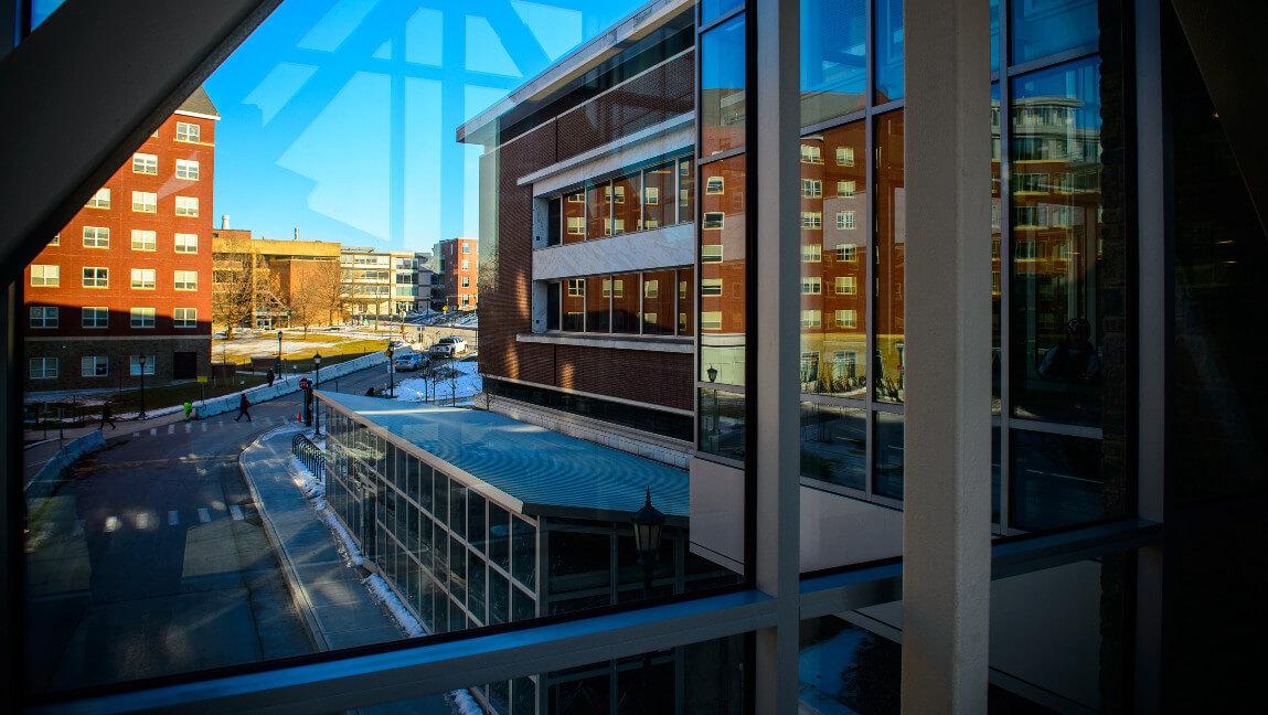 aerial view of UVM Campus