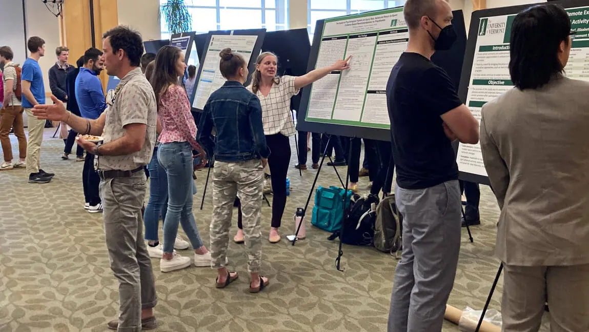 Students attend the Zeigler Forum in the Davis Center