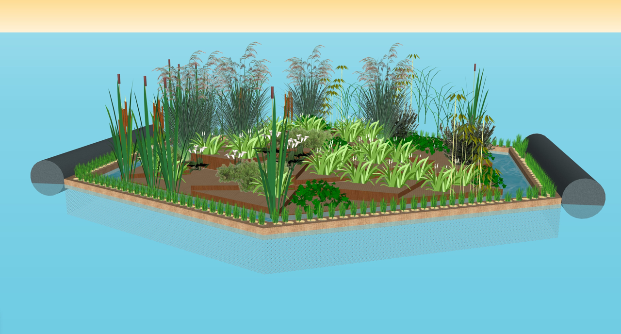 Design for a floating wetland