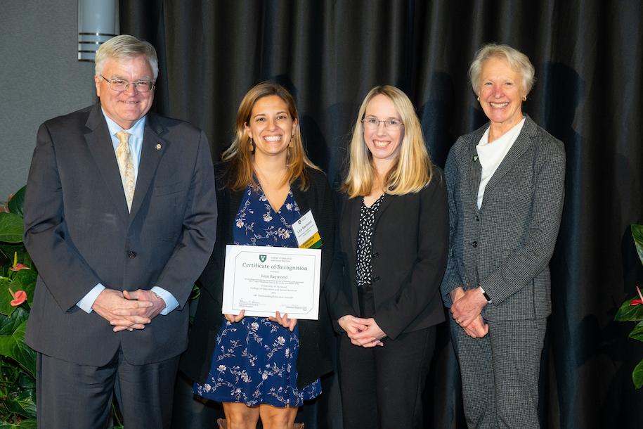 Award recipient with Donald Tinney, Zoie Saunders and Katie Shepherd