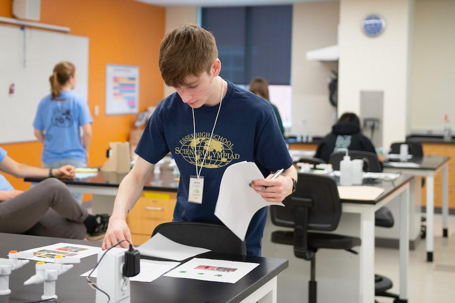 Essex High School Student competes in Science Olympiad event