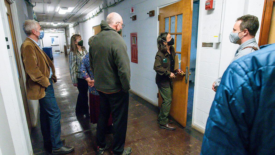 Photo of USDA officials touring Hills Building