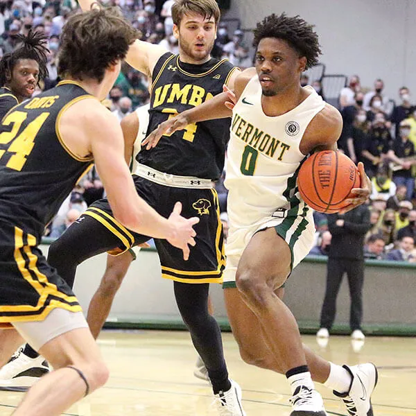 Basketball player in action.