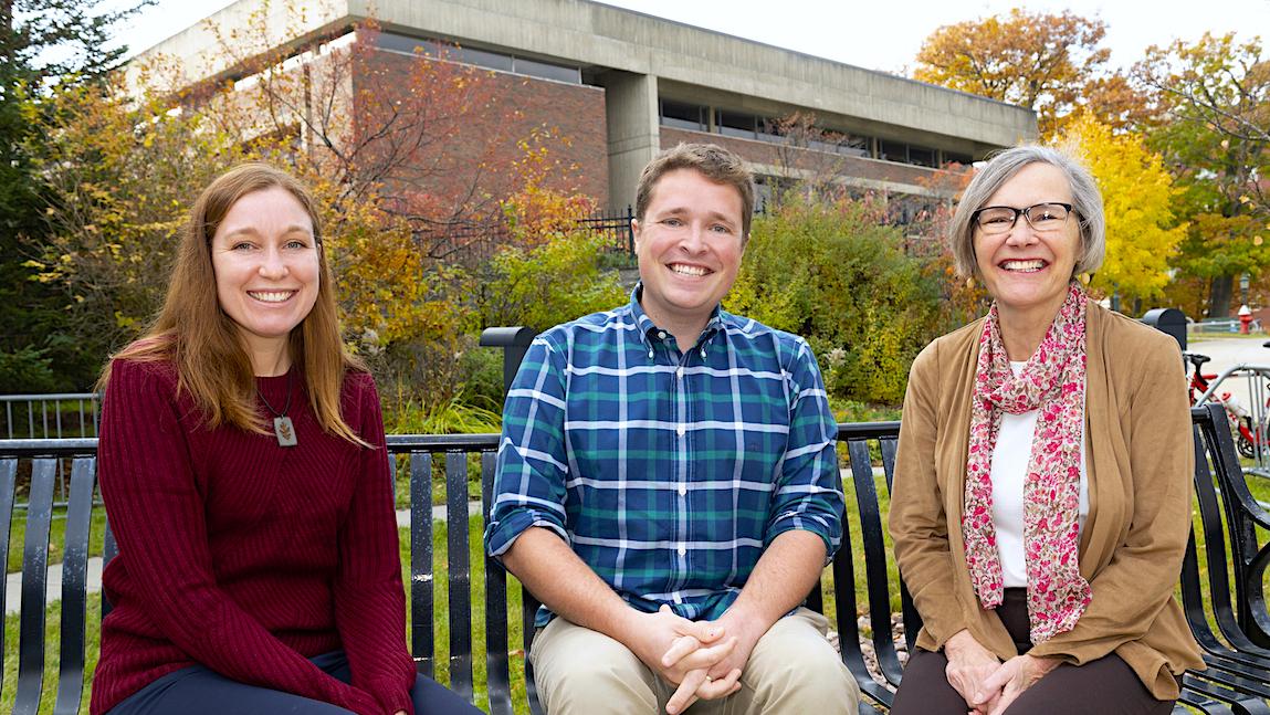 Emily Mars Raymond with mentors in her internship program.